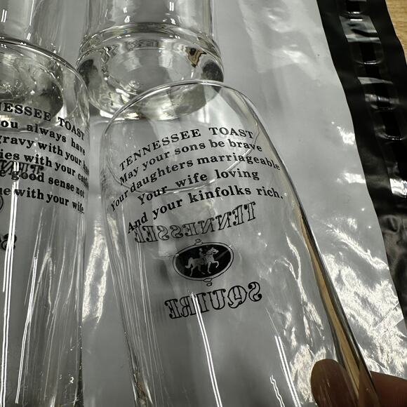 Jack Daniel's Tennessee Squire Set of 6 Glasses Excellent Used Condition - Picture 2 of 5